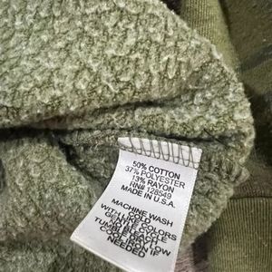 AVIATOR NATION MAKE LOVE NOT WAR CAMO SWEATSHIRT